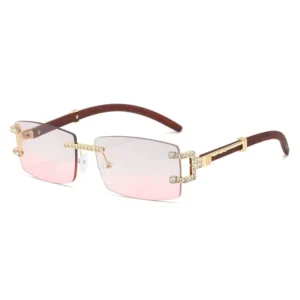 VVSM 2.5ct Rimless Wood Sunglasses