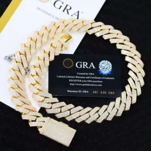 15mm Gold VVS Cuban Chain